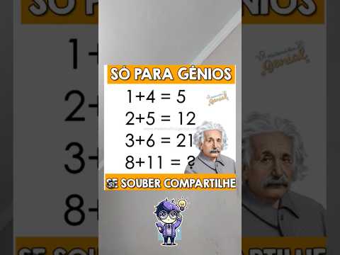 SÓ PARA GÊNIOS VOCÊ CONSEGUE ? #desafio #matematica