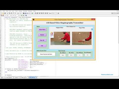 LSB Based Video Steganography matlab project source code