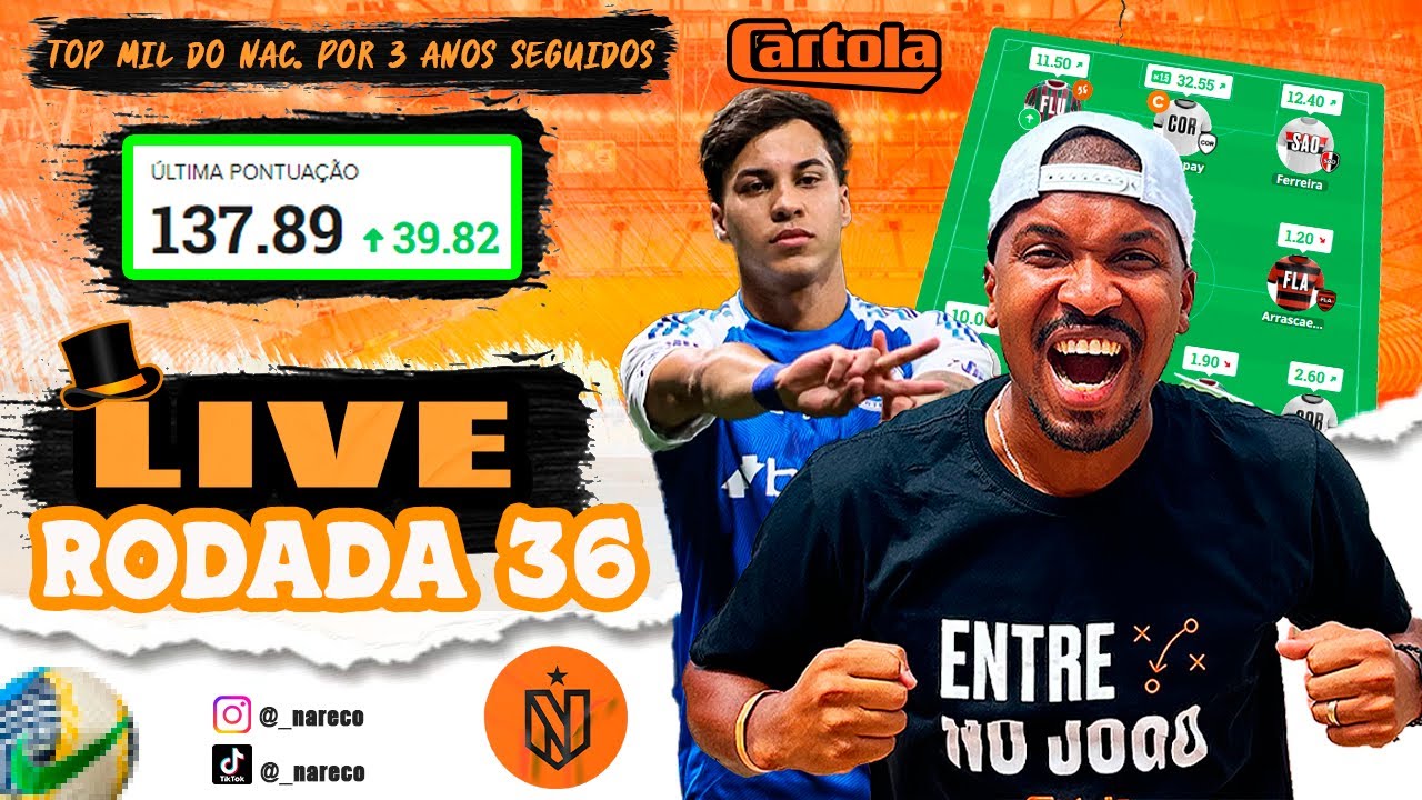LIVE CartolaFC Roda 36: Rumo a 100 Pontos Novamente! 🏆