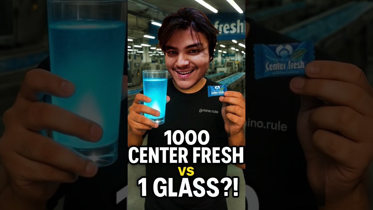 Filled a Glass with Center Fresh Liquid 🥤