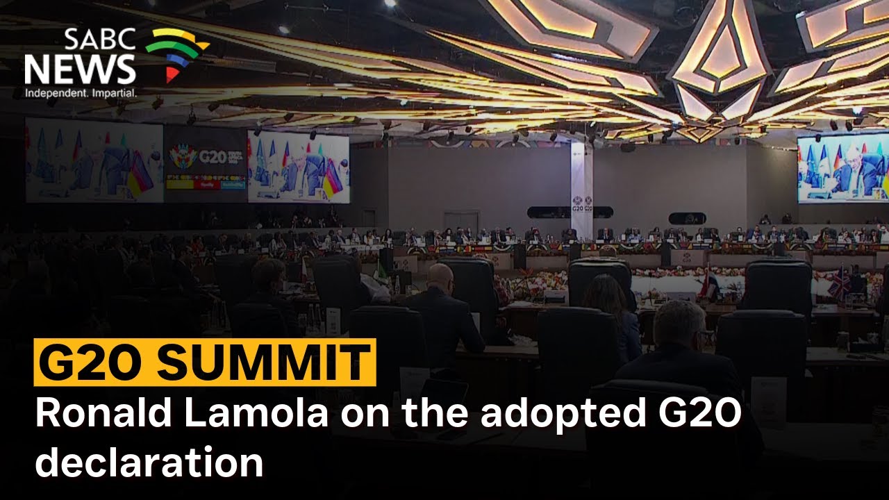 G20 Summit: Ronald Lamola on New Declaration 🌍