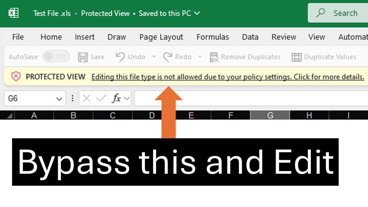 Bypass 'Editing Not Allowed' in Excel π