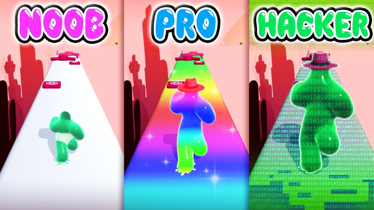 Blob Runner 3D: Noob, Pro & Hacker Showdown