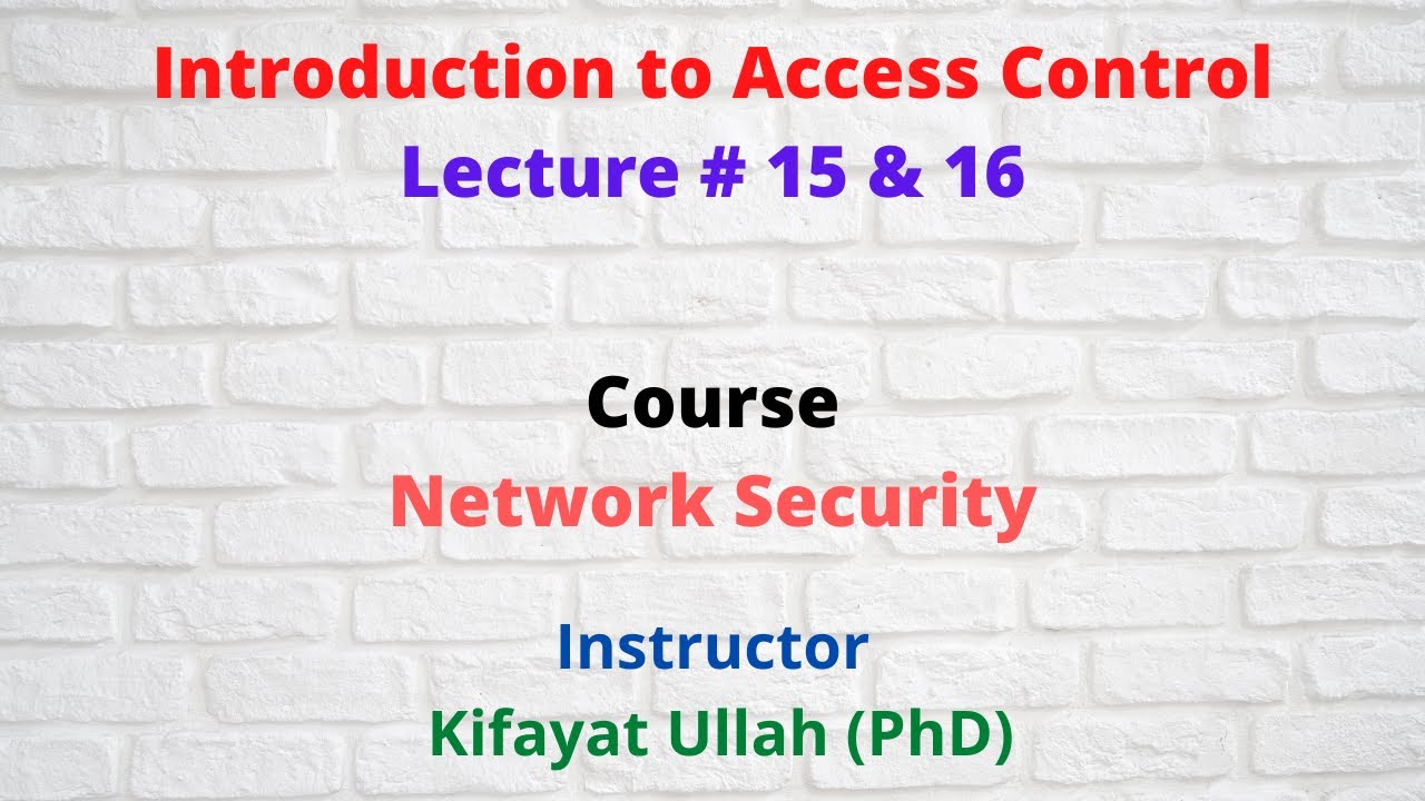 Introduction to Access Control