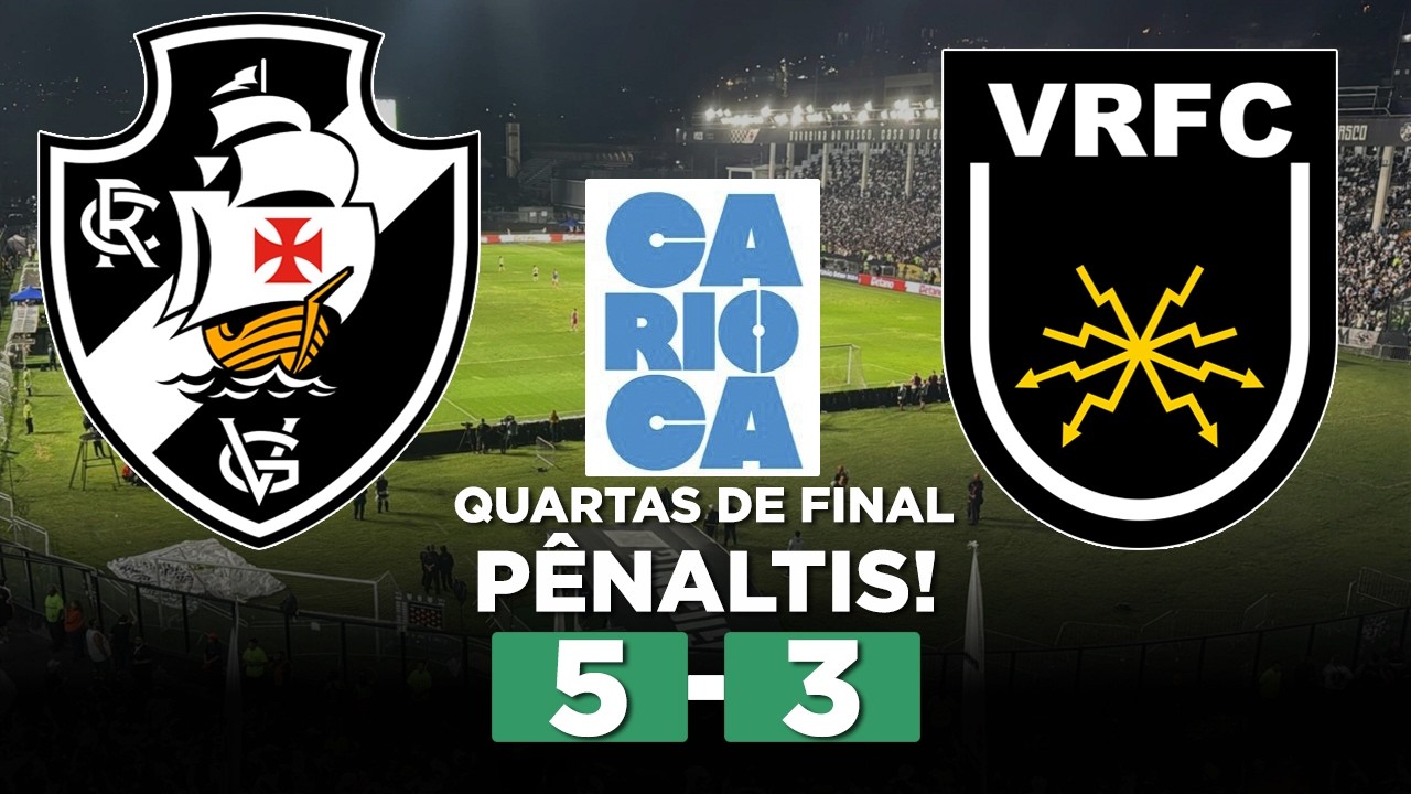 VASCO VENCE NOS PÊNALTIS E ESTÁ NA SEMIFINAL DO CARIOCÃO! VASCO 1 (5 x 3) 1 VOLTA REDONDA