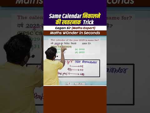 Same Calendar निकालने की खतरनाक Trick | Miscellaneous Maths by Gagan Pratap sir #ssc #cgl #chsl #mts