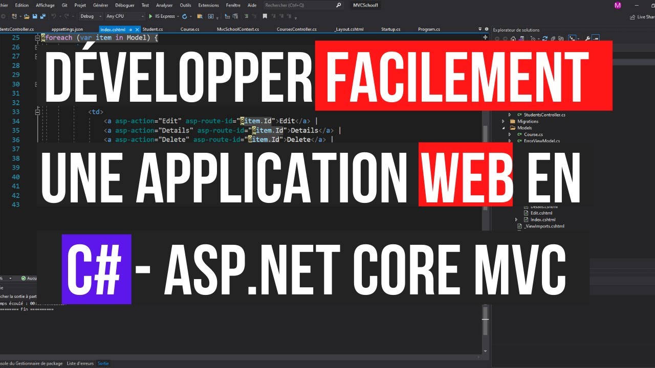 Développer une app web en C# avec ASP.NET Core MVC
