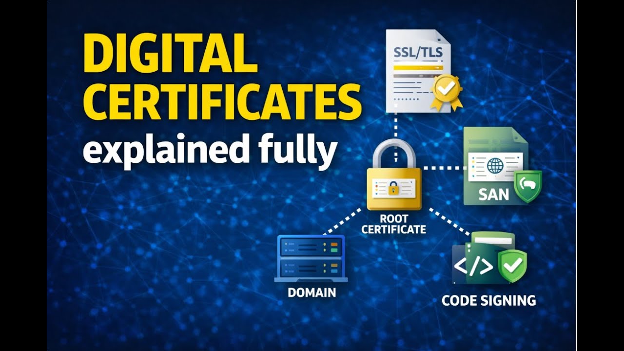 Digital Certificates: SSL, Root, SAN & Code Signing π