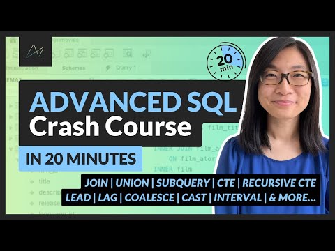 Learn 12 Advanced SQL Concepts in 20 Minutes (project files included!)