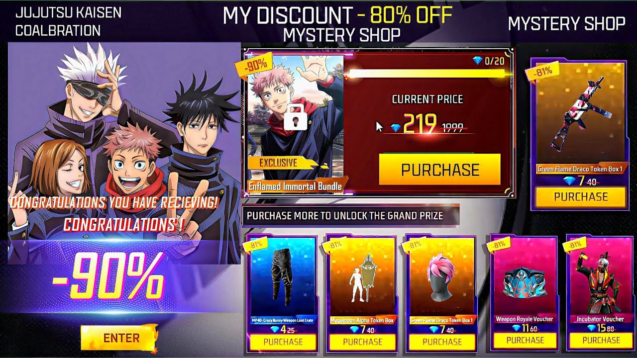 Ff x Jujutsu Kaisen Mystery Shop Event 🎉