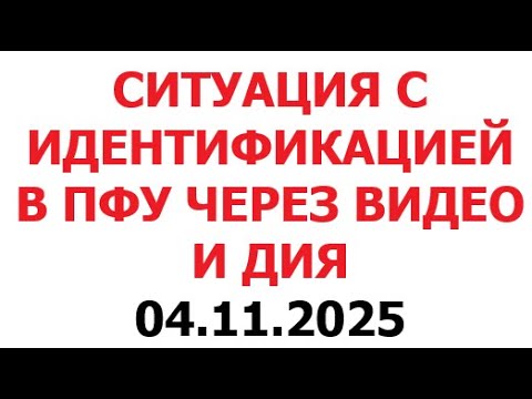 Идентификация в ПФУ через видео и Дия 4.11.2025