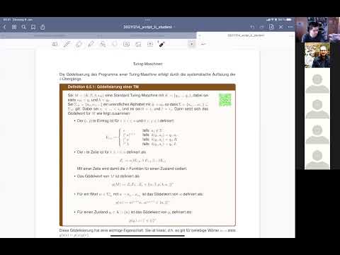 20211215 TI Überblicksvorlesung zu Turing-Maschinen: Universelle Turing-Maschine, LBA