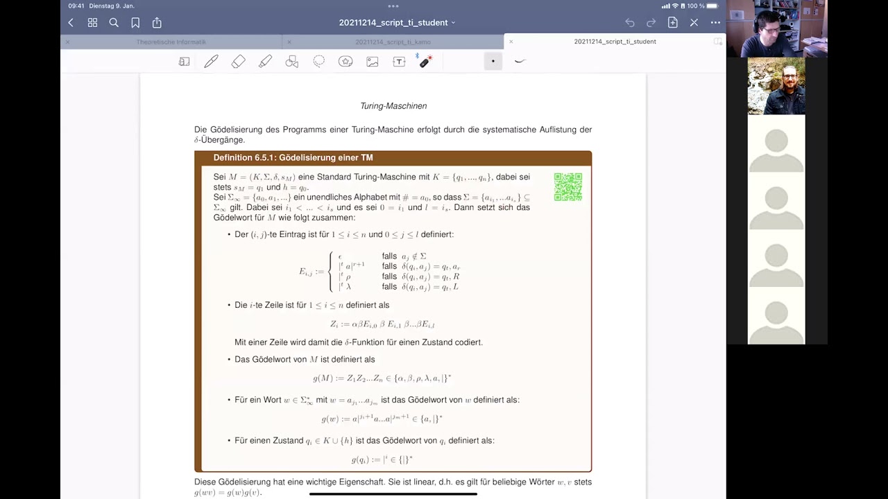 Turing-Maschinen: Universelle Modelle & LBA – Vorlesungsaufzeichnung WiSe 21/22 📚