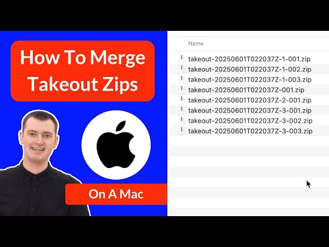 How To Merge Zip Files From Google Takeout - On Mac