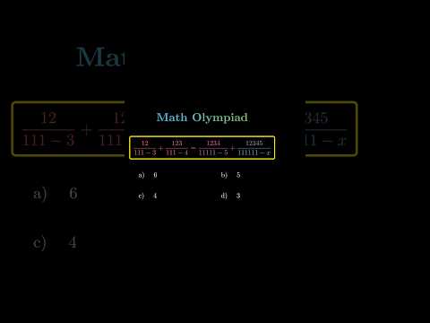 Math Olympiad question? #maths