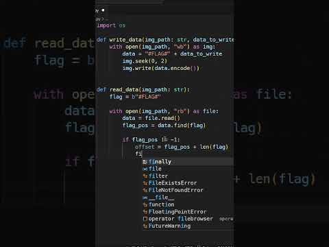 Python Hide Data Inside Images #pythontutorial #python #pythonshorts
