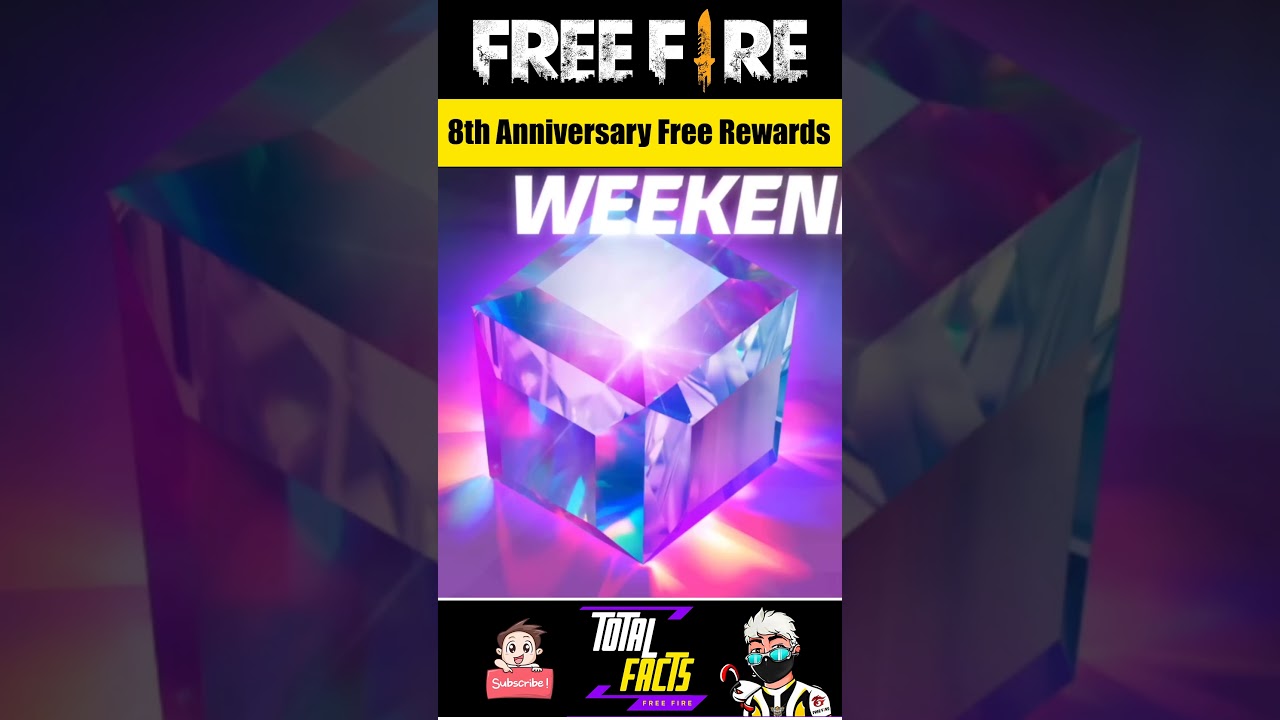 Free Fire 8th Anniversary Event & Free Rewards 🎉