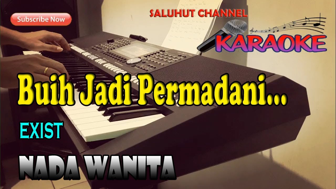 BUIH JADI PERMADANI | Karaoke Malaysia | Exsist | Nada Wanita Besar