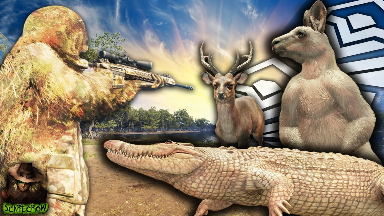 Rare Multi-Mount: Albino Crocodile & Diamond Kangaroo 🦎🦘