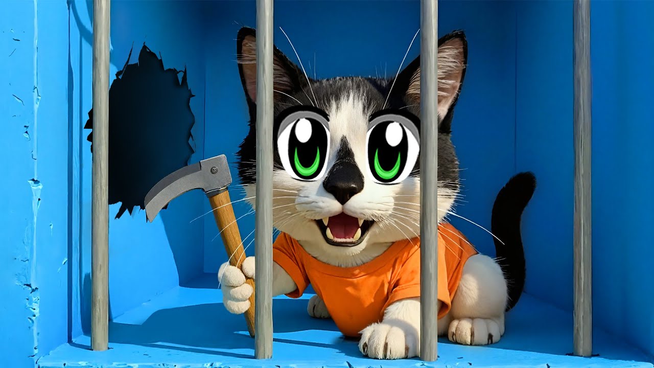 Челлендж: Побег из тюрьмы и 24 часа выживания для котов