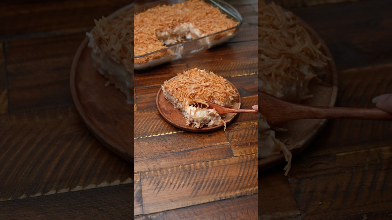 تحلية سريعة بدون فرن باستخدام الشعيرية والنشا