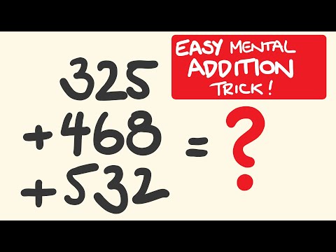 Easy Addition trick to add large numbers instantly!