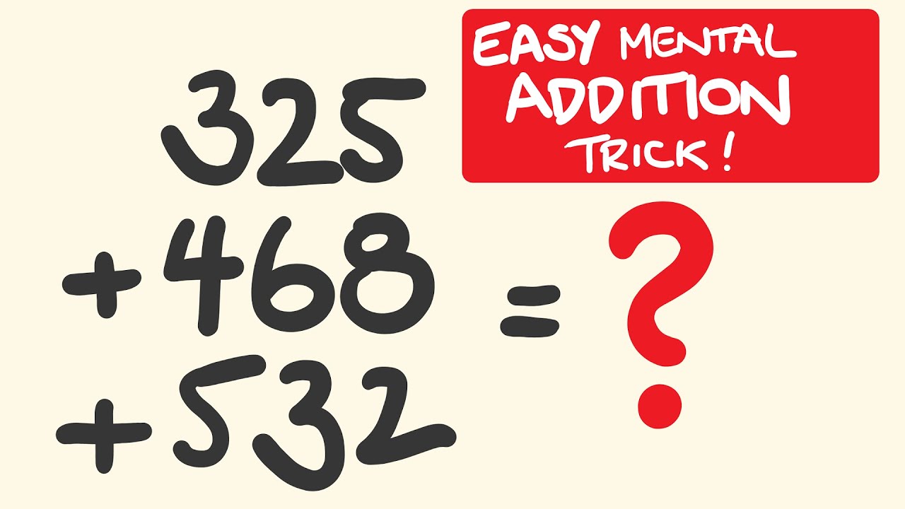 Simple Technique for Quick Mental Addition of Large Numbers