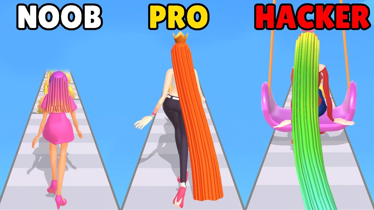 NOOB vs PRO vs HACKER in Hair Challenge