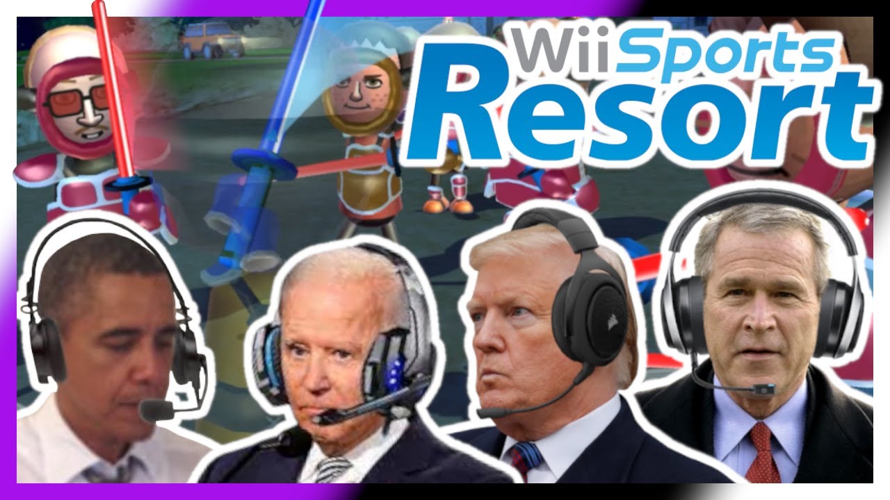 US Presidents Compete in Wii Sports Swordplay 🗡️