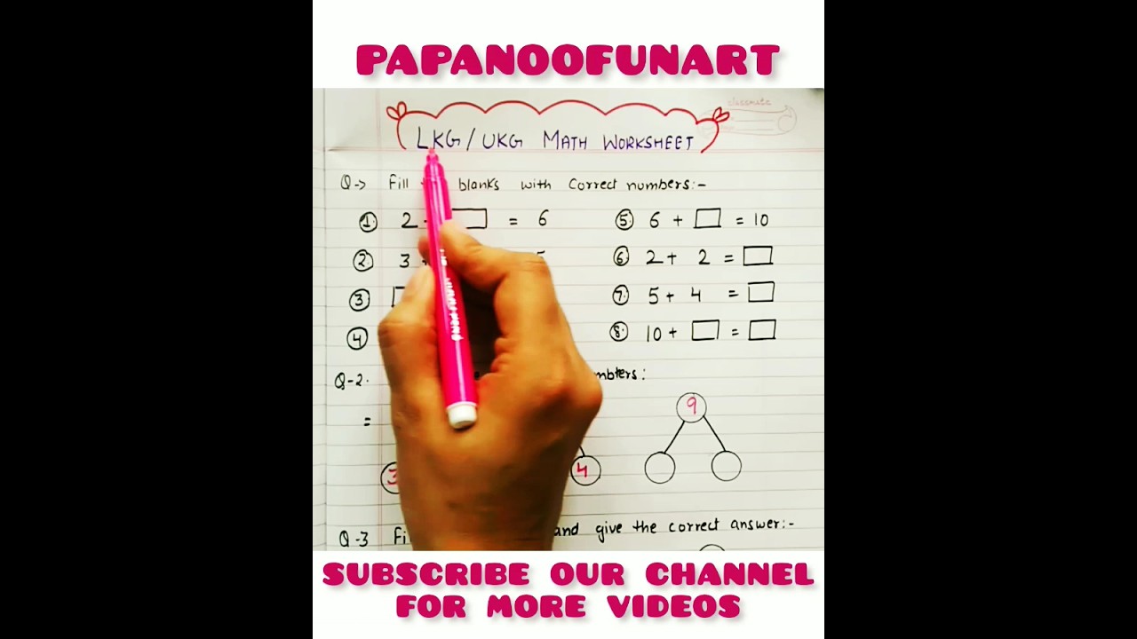 Fun Math Worksheets for LKG & UKG | Daily Practice for Kids ✏️