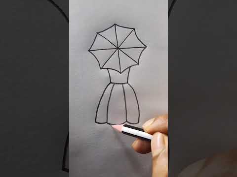 Girl with Umbrella #Drawing #pencil #art #draw #reels