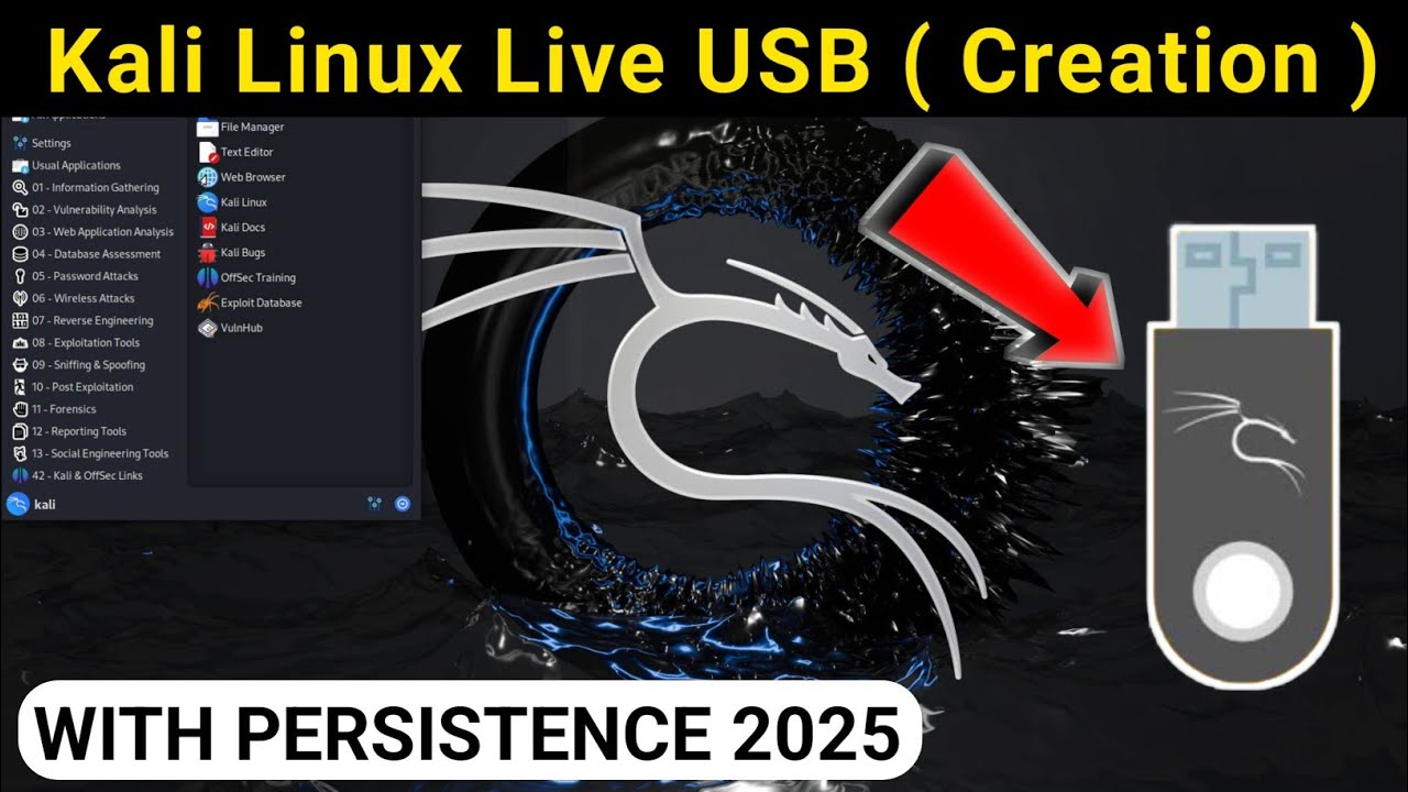 How to Make Kali Linux Live USB with Persistence 2025 | Kali Linux for Beginners