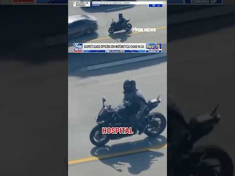'UNBELIEVABLE': Suspect crashes motorcycle into car during high-speed police chase #shorts