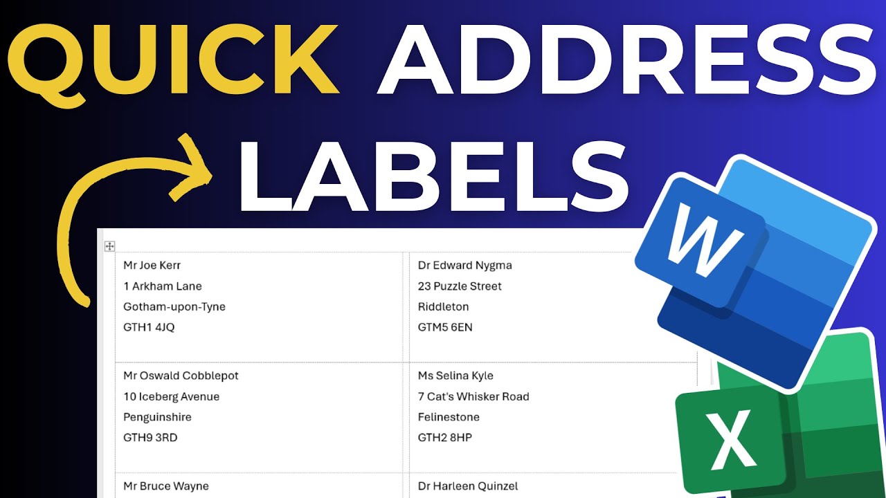 Create Address Labels FASTER with Mail Merge in Word