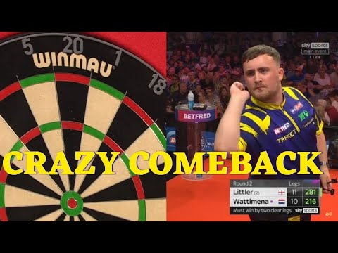 Luke Littler vs Jermaine Wattimena. World Matchplay. Round 2