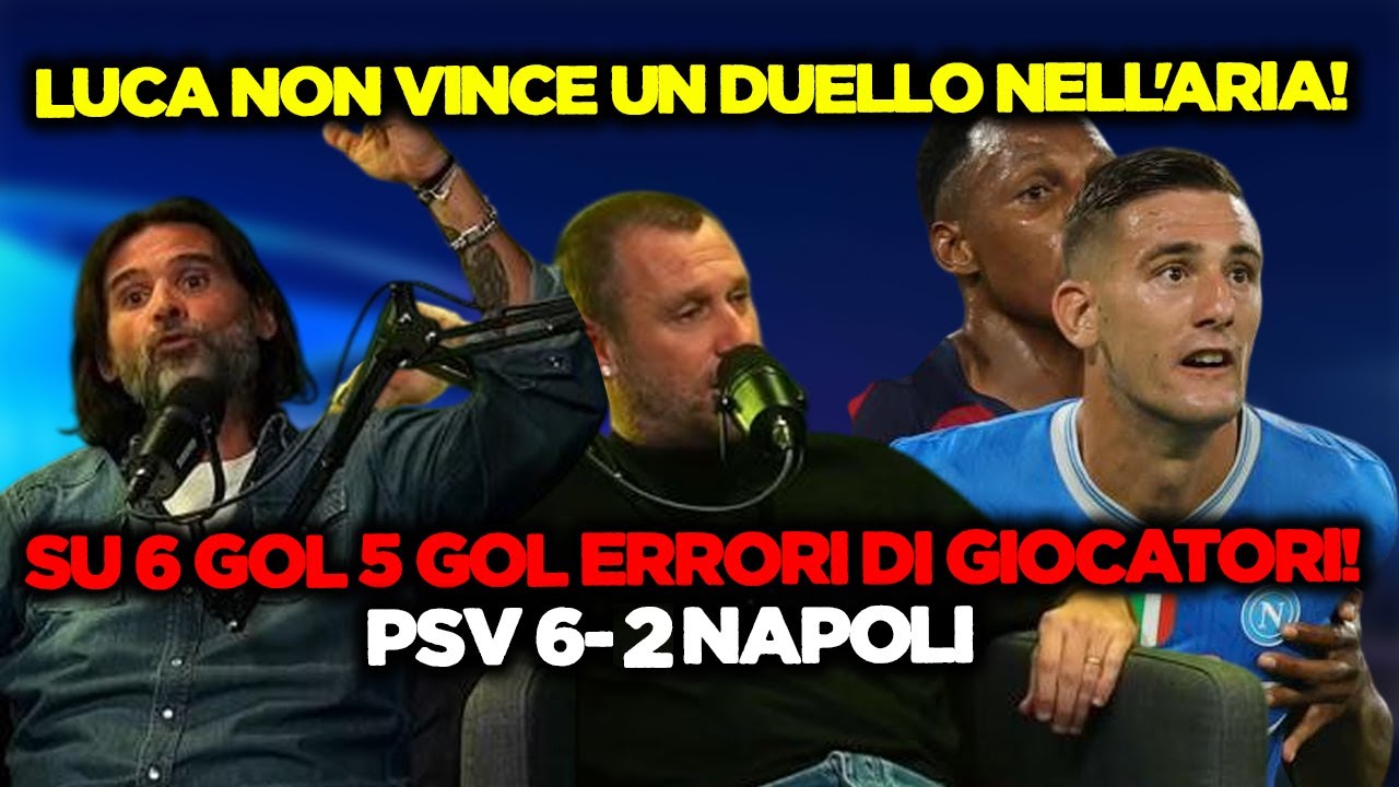 Analisi di Cassano e Adani sulla pesante sconfitta del Napoli contro PSV 6-2