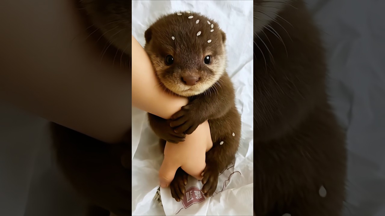 How Baby Otters Grow:Cute,Clumsy,and Chaotic #animals #otter #cute