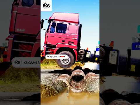 Mudrunner pc game truck vs speed bump #mudrunner #pcgame #shorts #truckvsspeedbumps #simulation