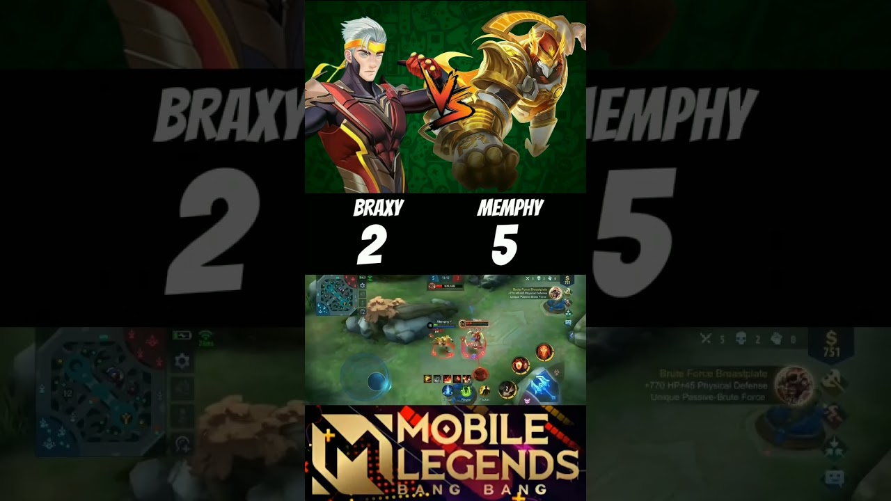 Braxy vs Memphy🔥 (Aldous vs Chou) Youtuber vs Youtuber🔥 #braxy #memphy #chou #aldous #mlbb #shorts