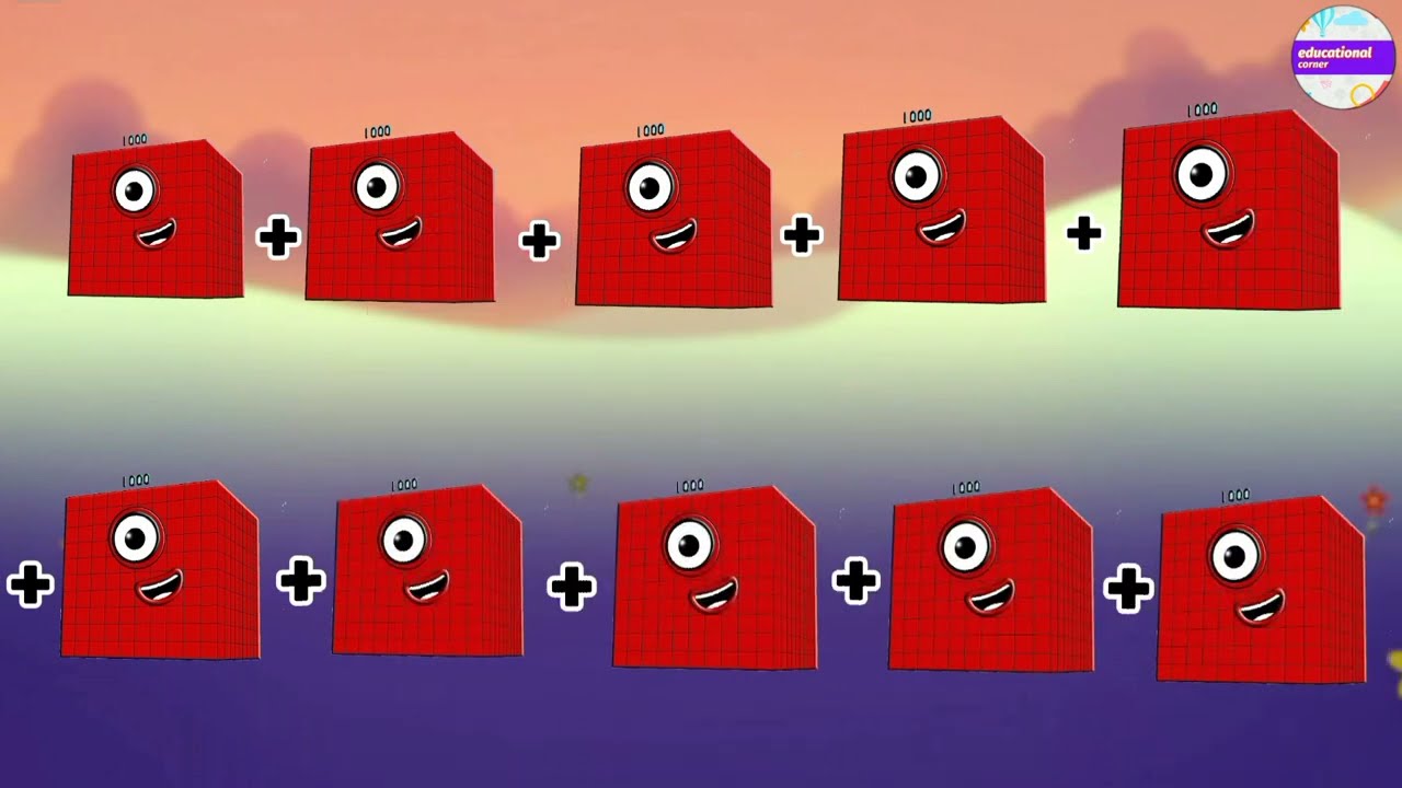 NUMBERBLOCKS ADDING UP TO 10 BIG NUMBERS | @educationalcorner110