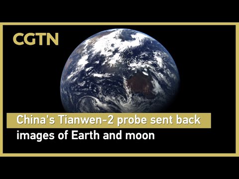 CNSA releases Earth, moon images captured by Tianwen-2 probe