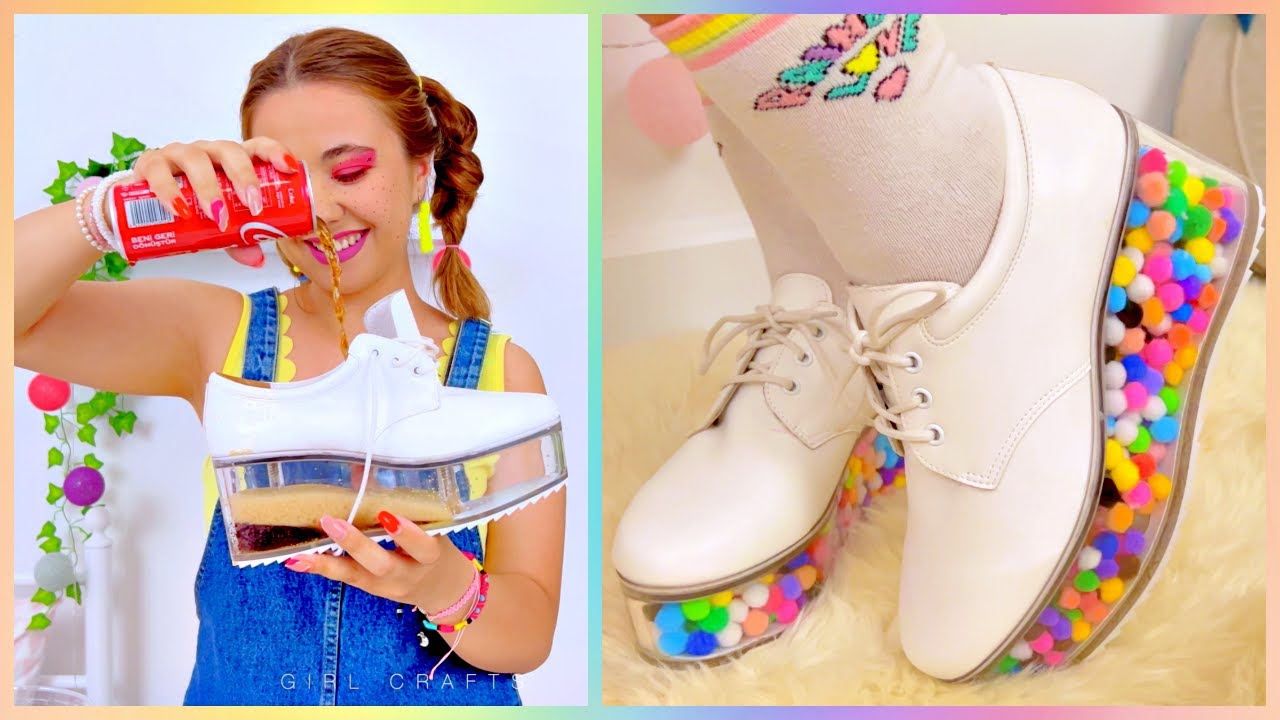 Unboxing Clear Shoes with Coca Cola & Candy 🍬