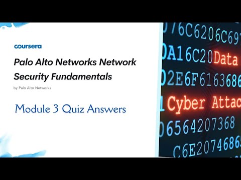 Palo Alto Networks Network Security Fundamentals Module 3 Quiz Answers