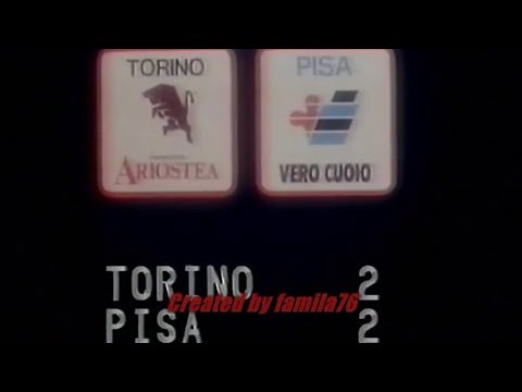 Torino-Pisa 2-2 (Schachner 2, Birigozzi, Massimi) del 27 Novembre 1983, calcio serie A anni 80.