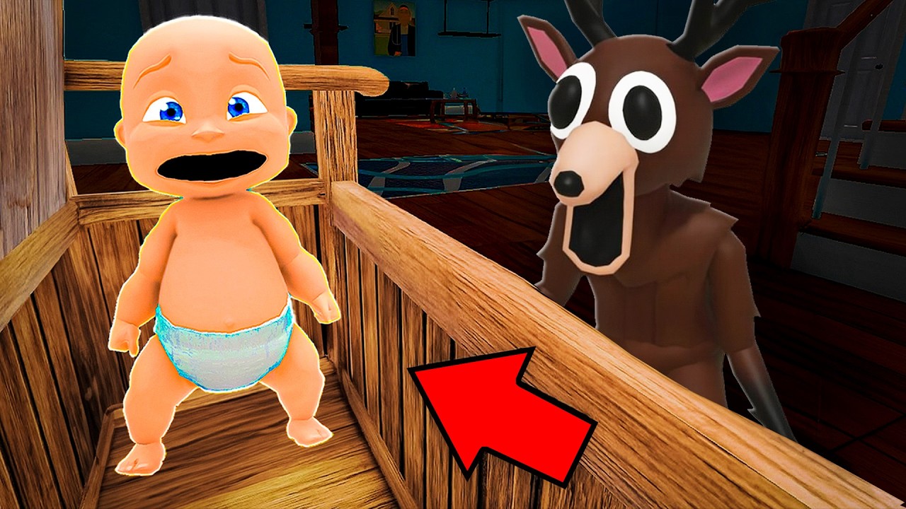 Baby & Deer Play Hide & Seek! (99 Nights) 🦌