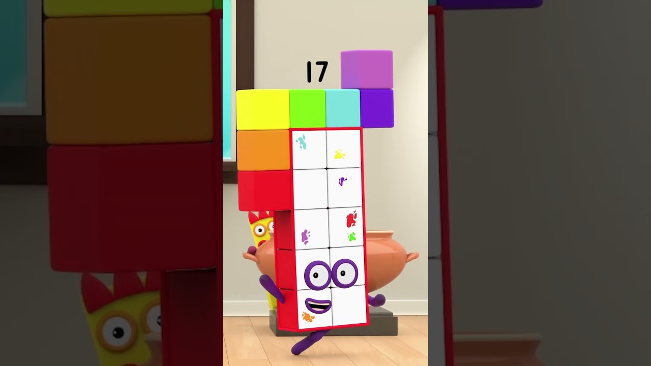 Colorful Maths - Part 4 | Back to School Counting from 1 to 17 | Numberblocks #shorts