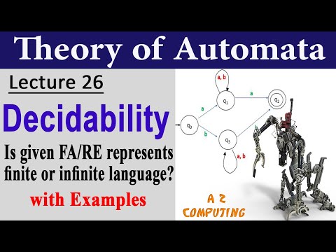 Decidability Problem with Examples | Is FA/RE Represent Finite or Infinite Language? in Urdu/Hindi