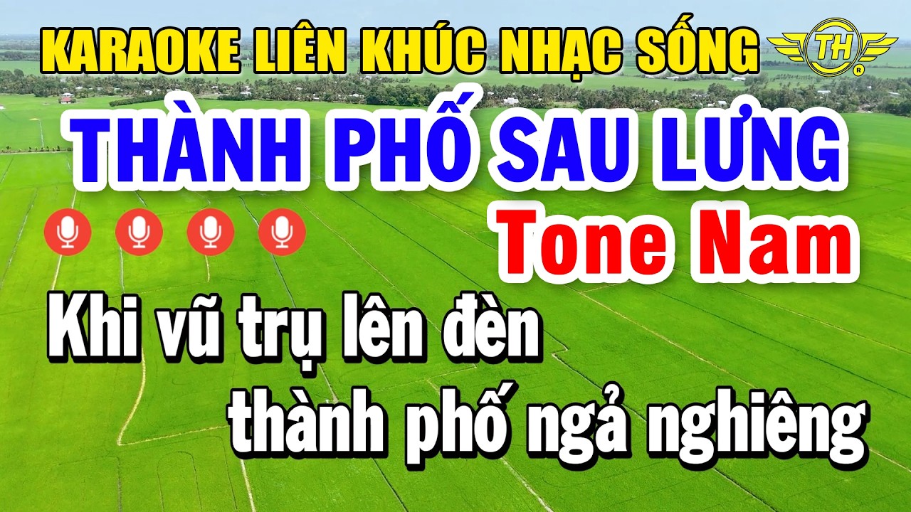 Karaoke Nhạc Trữ Tình & Bolero Nam | Thành Phố Sau Lưng 🎤