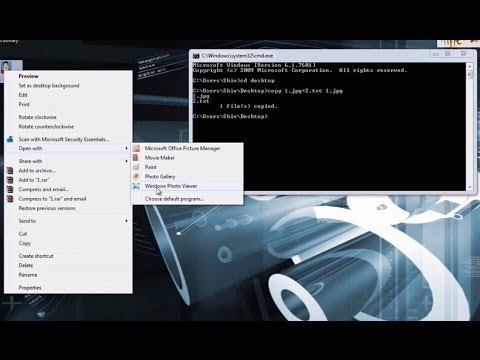How to hide files/data behind any file using command prompt- Crptography Technique