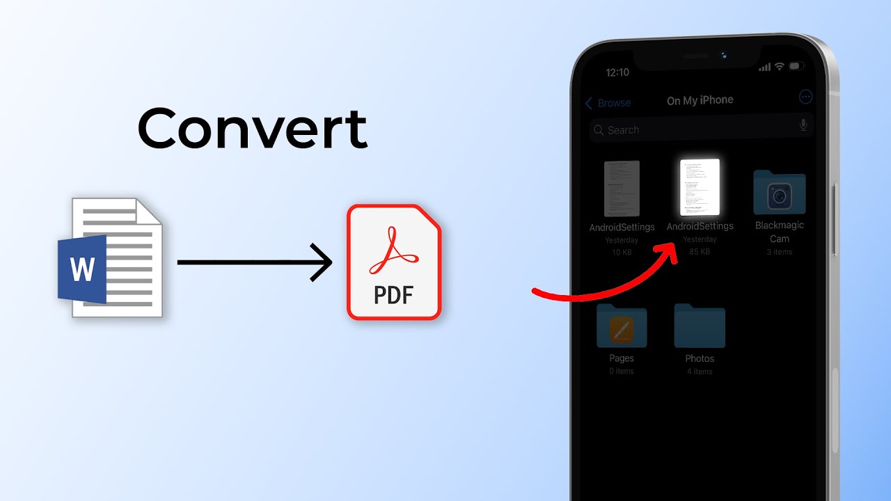 How to Convert Word Document to PDF on iPhone (iOS 18)?